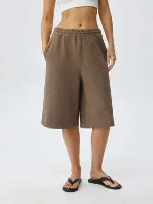 Удлиненные шорты из футера, арт. 2086