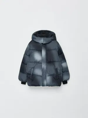 Дутая куртка со светоотражающим принтом для мальчиков, арт. 2102