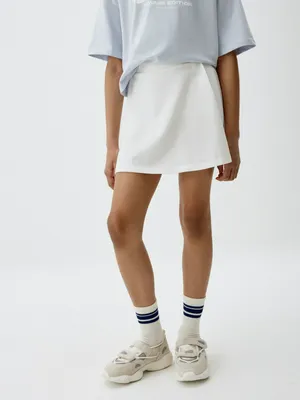 Теннисная юбка-шорты в складку для девочек, арт. 2104
