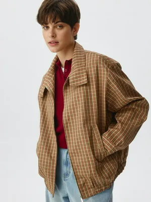 Ветровка с воротником в клетку, арт. 2140