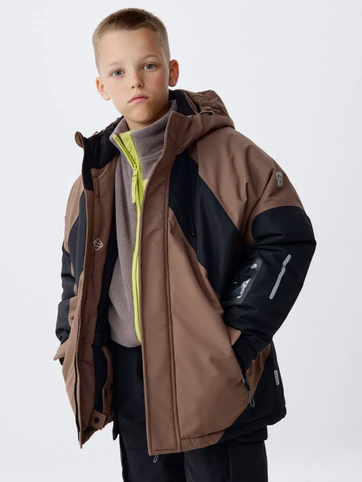 Горнолыжная куртка Seladrytex® для мальчиков, коричневый, арт. 2173