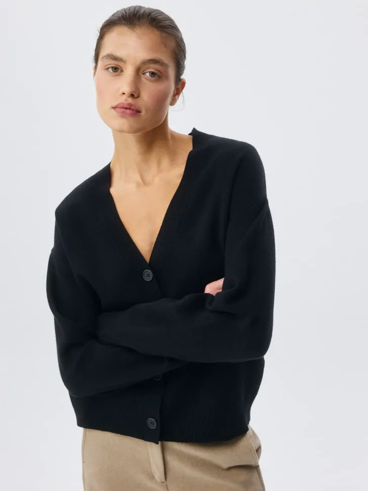 Вязаный кардиган, черный, арт. 2192