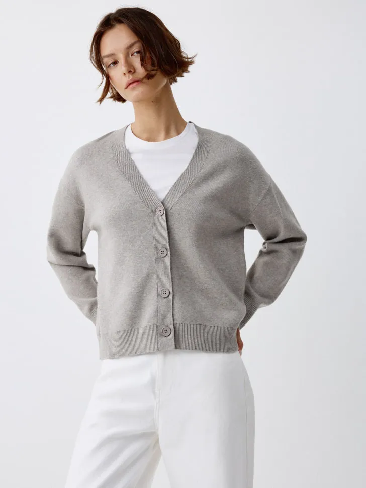 Вязаный кардиган, серый, арт. 2198