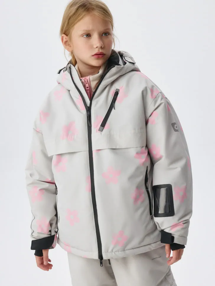 Горнолыжная куртка Seladrytex для девочек, серый, арт. 2203