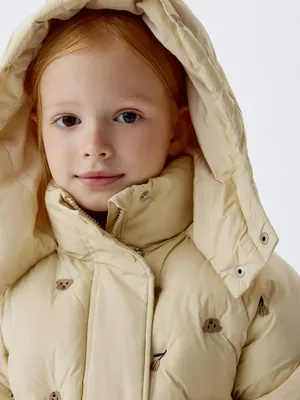 Зимняя куртка с вышивкой для девочек, арт. 2205