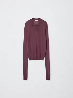 Вязаный лонгслив-поло SELA Young, арт. 2208