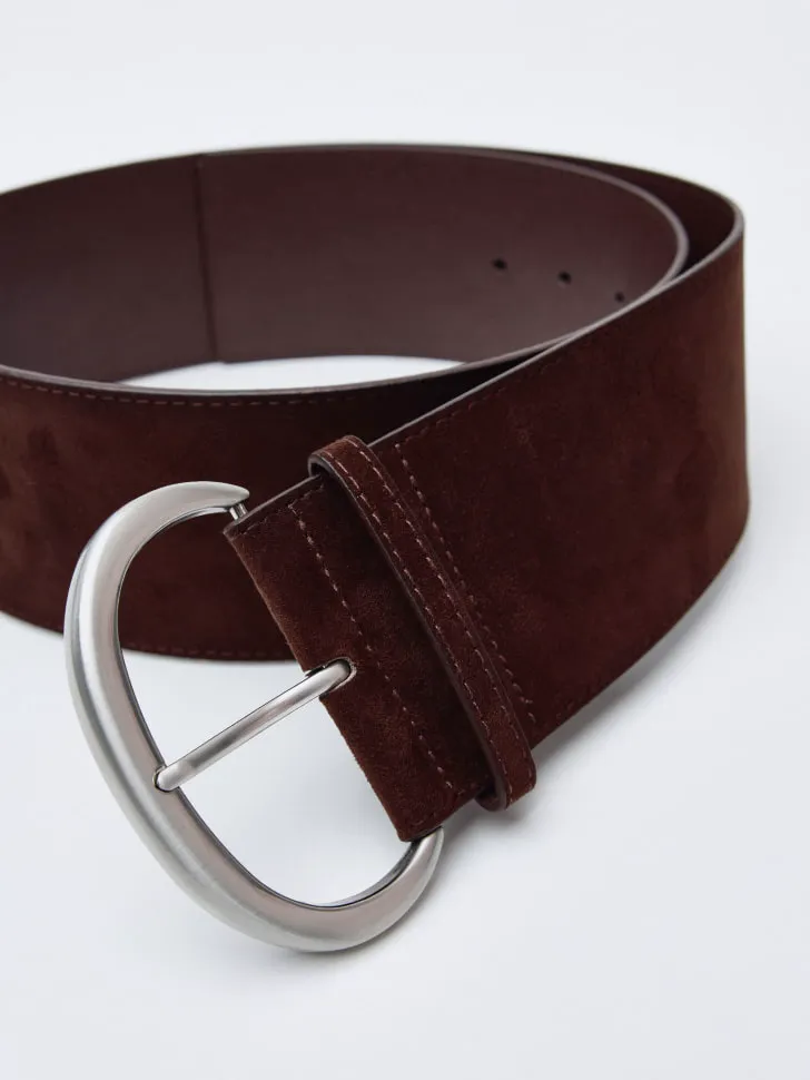 Широкий ремень SELA Young, коричневый, арт. 2213