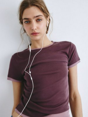 Футболка с имитацией двухслойности SELA Young, арт. 2220