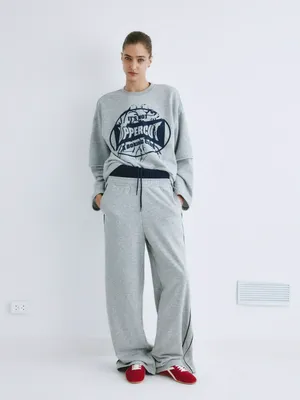 Широкие брюки с лампасами SELA Young, арт. 2226