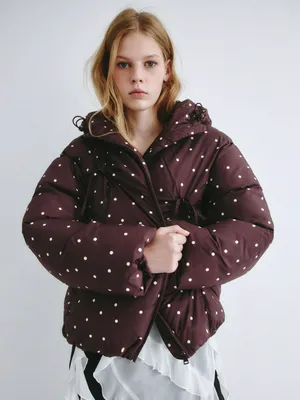 Дутая куртка в горошек SELA Young, арт. 2231