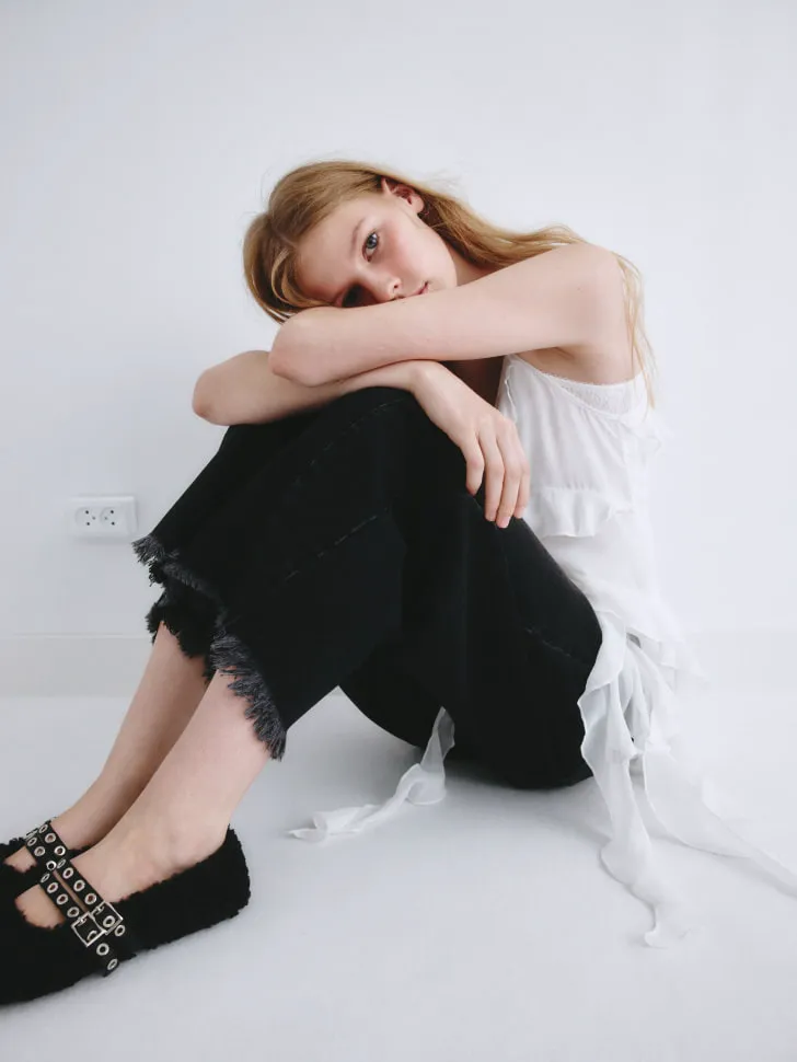 Джинсы slouchy fit SELA Young, черный, арт. 2252