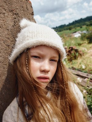 Шапка с ушками для девочек, арт. 2253