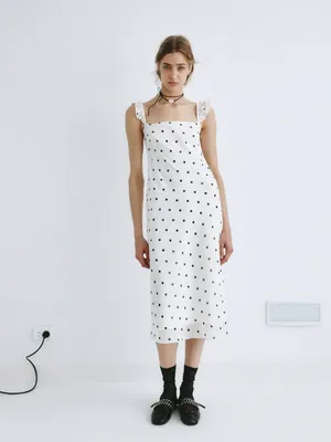 Платье миди в горох SELA Young, арт. 2264