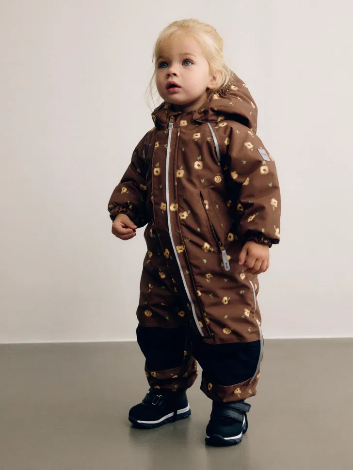Демисезонный комбинезон для малышей, коричневый, арт. 2272