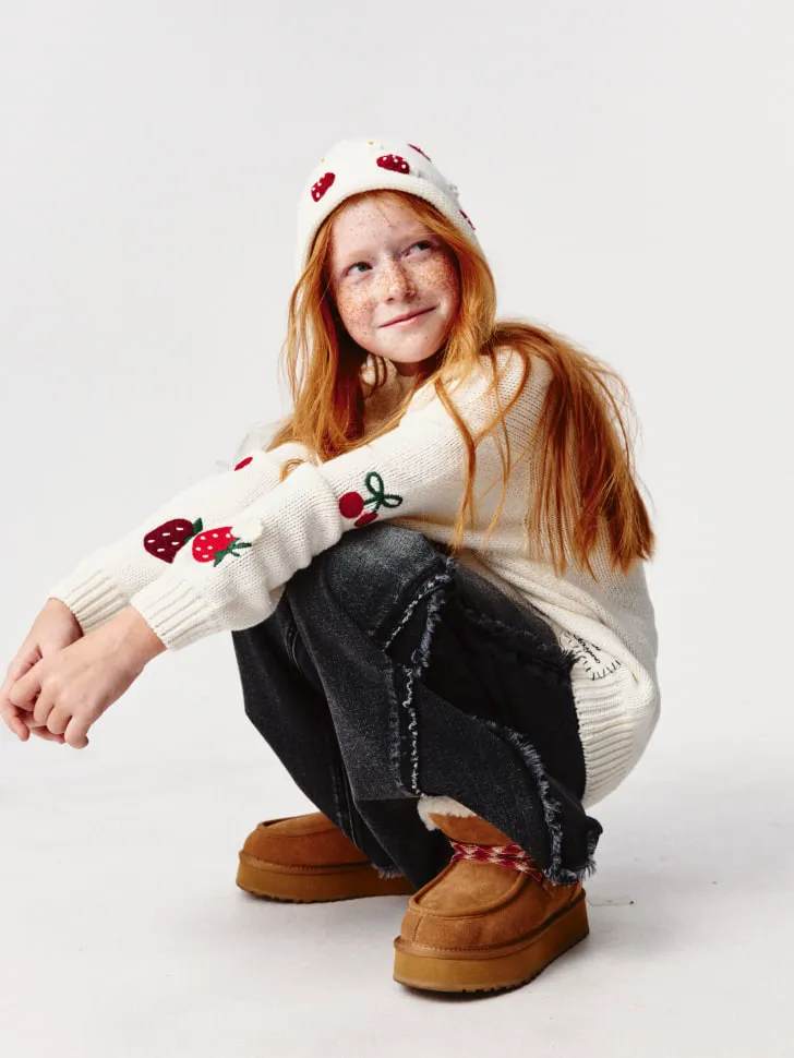 Джинсы SUPER WIDE с бахромой для девочек, серый, арт. 2286