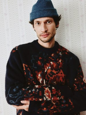 Вязаный джемпер с принтом, арт. 2289