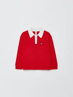 Вязаный джемпер с воротником для мальчиков, арт. 2307