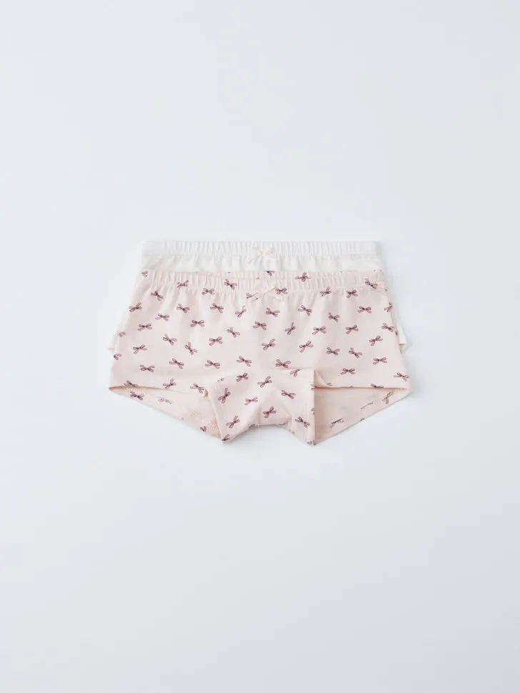 Набор из 2 трусов-шортиков для девочек, розовый, арт. 2316