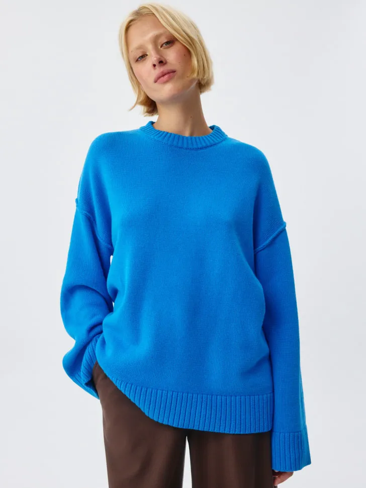 Вязаный джемпер, синий, арт. 2318