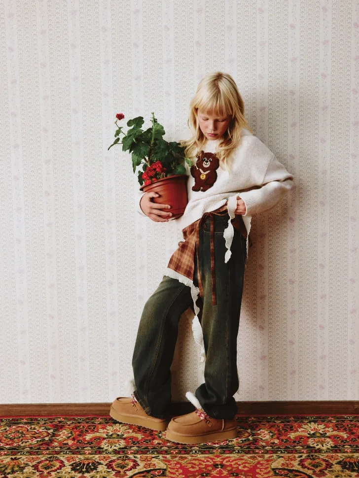 Расклешенные джинсы Bootcut для девочек, синий, арт. 2323