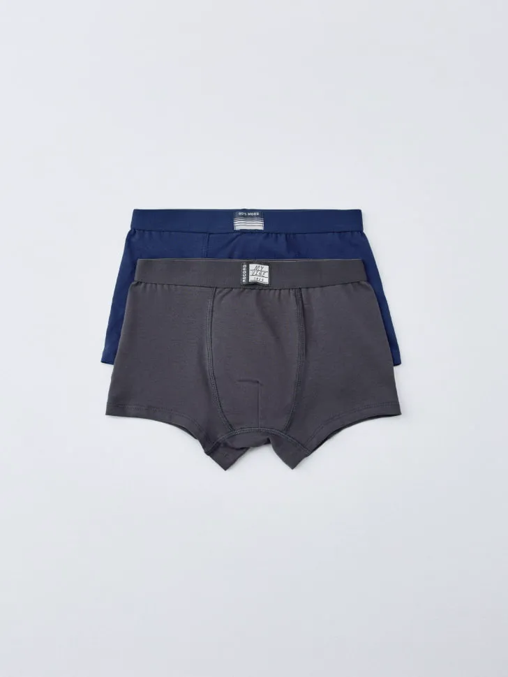 Набор из 2 трусов-боксеров для мальчиков, разноцветный, арт. 2326