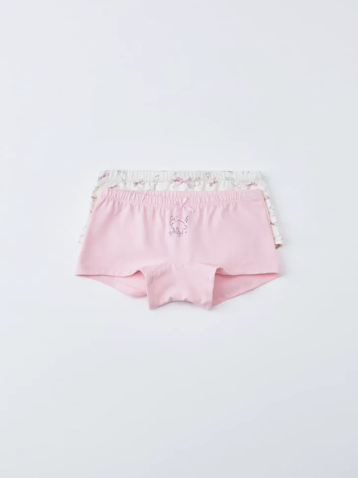 Набор из 2 трусов-шортиков для девочек, разноцветный, арт. 2331