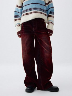 Джинсы Wide Leg с флоковым напылением для девочек, арт. 2332