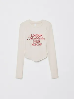 Лонгслив с асимметричным подолом для девочек, арт. 2365