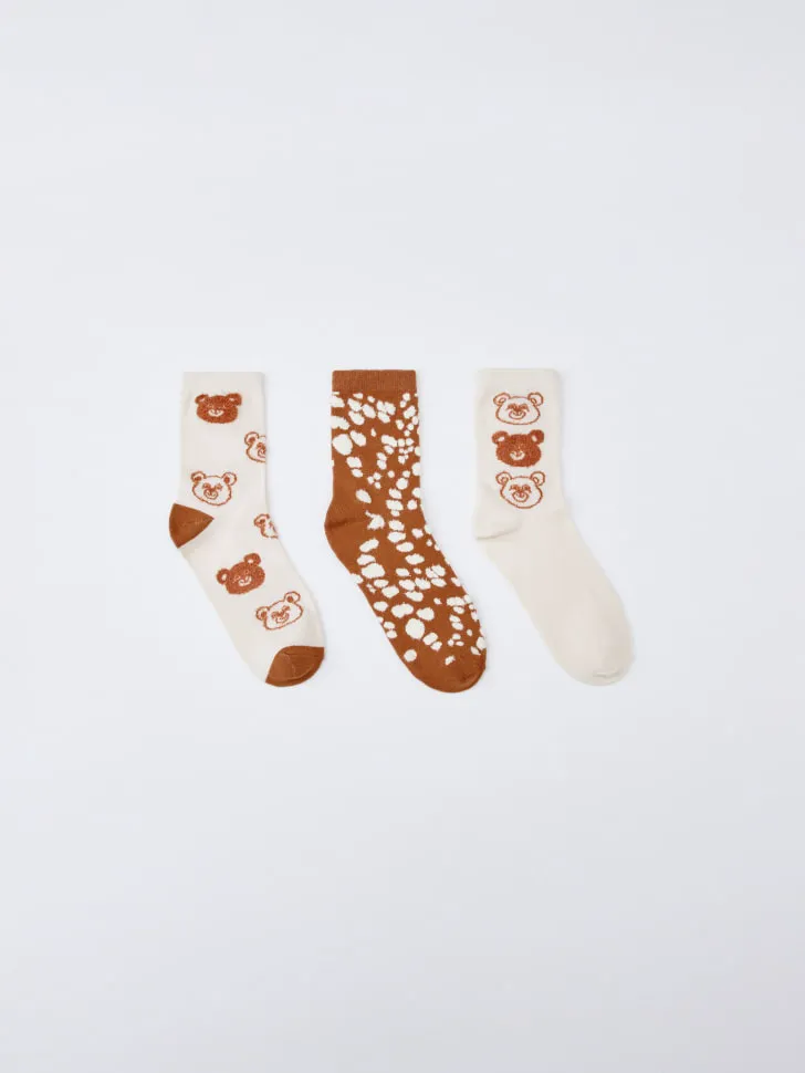 Набор из 3 пар носков для девочек, разноцветный, арт. 2370