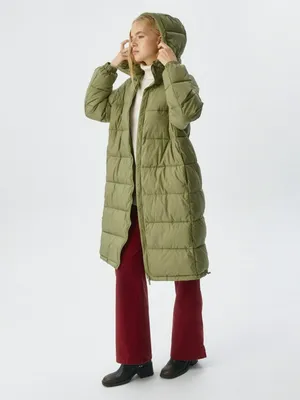 Базовое стеганое пальто с капюшоном, арт. 2400