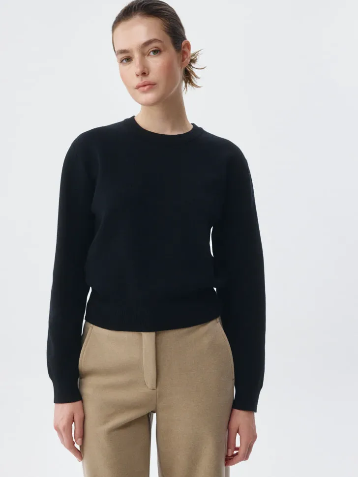 Вязаный джемпер, черный, арт. 2422