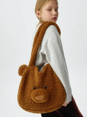 Меховая сумка на плечо для девочек, арт. 2430