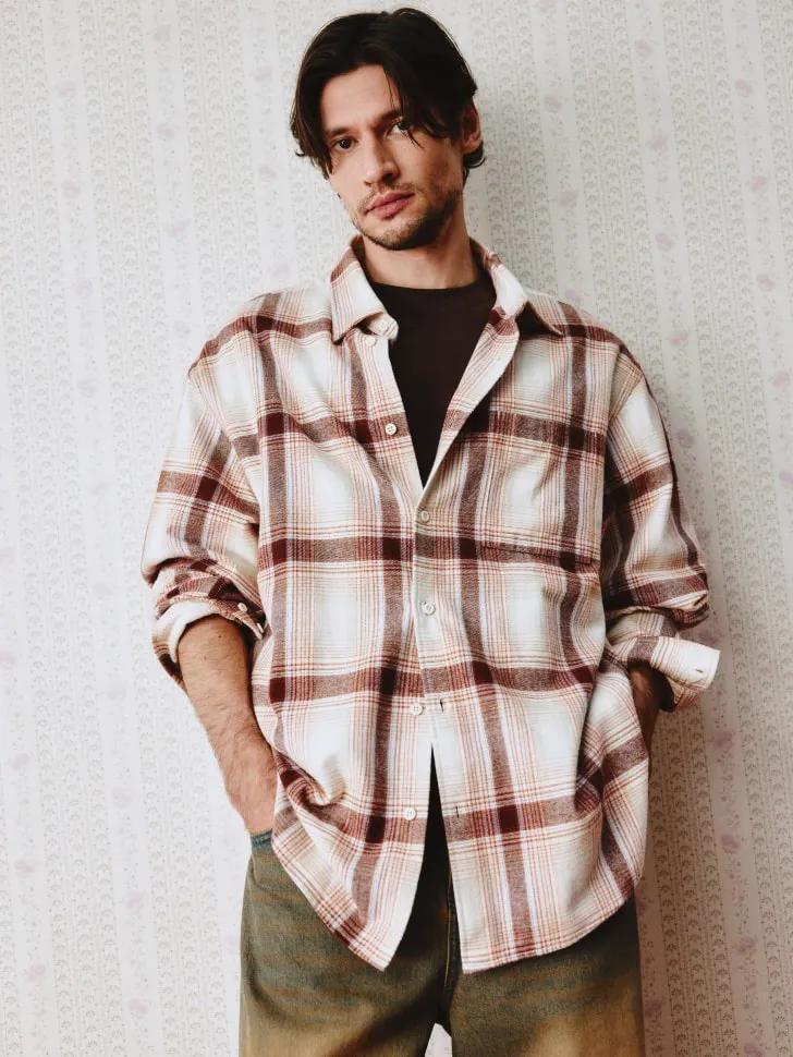 Фланелевая рубашка в клетку, разноцветный, арт. 2436