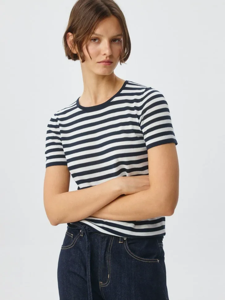 Вязаная футболка с содержанием шелка, разноцветный, арт. 2457