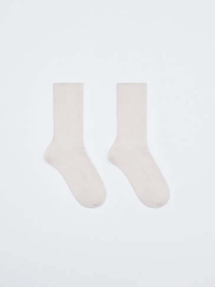 Высокие носки в рубчик, серый, арт. 2458