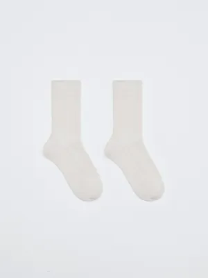 Высокие носки в рубчик, серый, арт. 2458