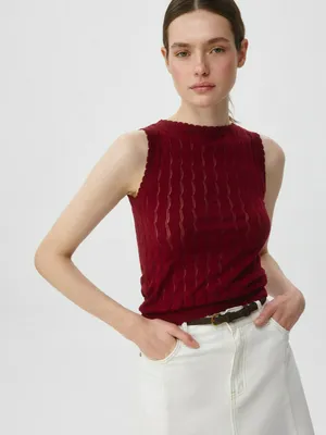 Вязаный топ из хлопка, арт. 2474