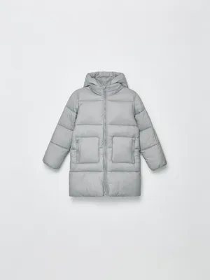 Зимнее стеганое пальто с капюшоном для девочек, арт. 2493