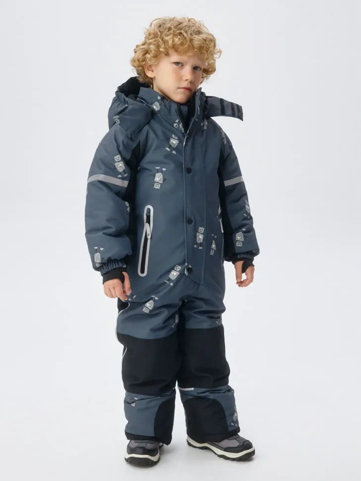 Зимний комбинезон Seladrytex с внутренними лямками для мальчиков, синий, арт. 2499