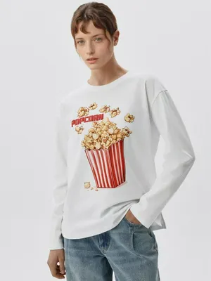 Лонгслив с ярким принтом, не указан, арт. 2550