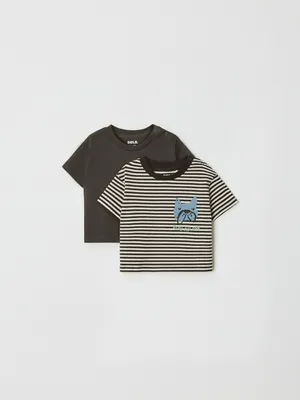 Набор из 2 футболок для малышей, не указан, арт. 2597