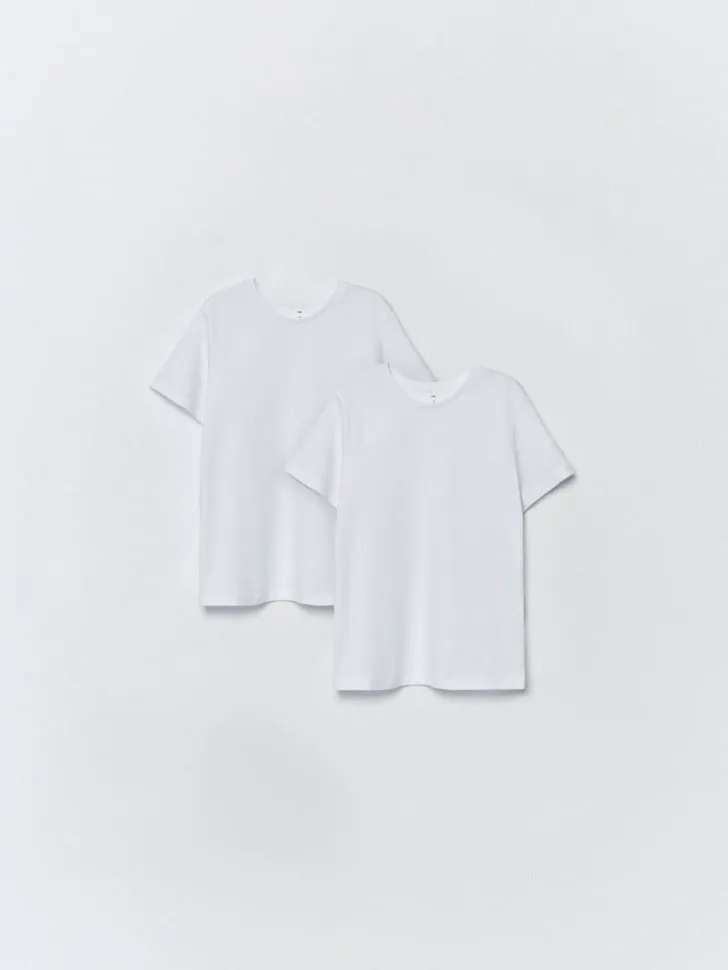 Набор из 2 базовых футболок детских, белый, арт. 2600