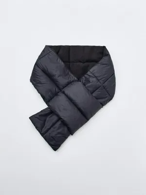 Утепленный стеганый шарф, серый, арт. 2601