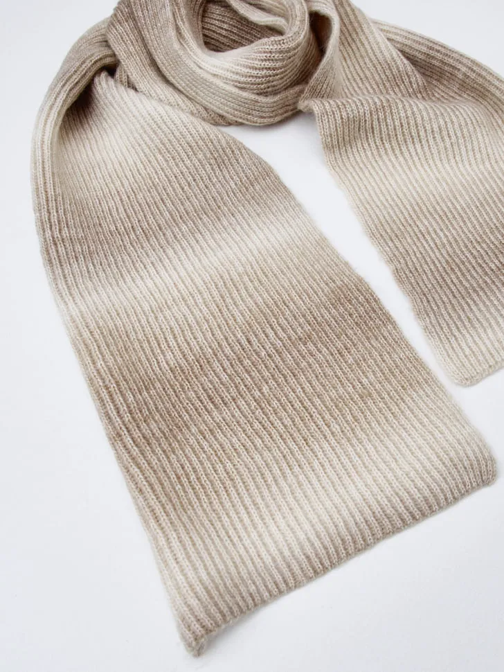 Шарф с содержанием шерсти, бежевый, арт. 2610