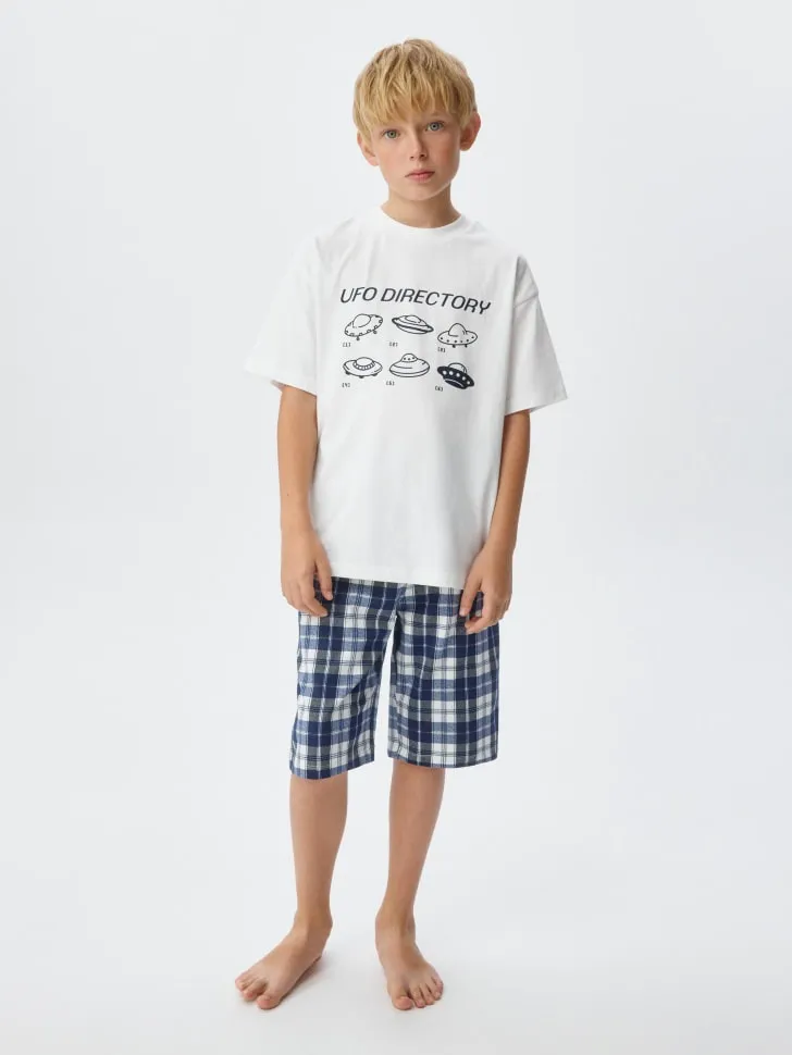 Пижама с принтом для мальчиков, разноцветный, арт. 2624