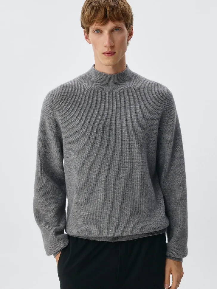 Свитер из смесовой пряжи, серый, арт. 2634