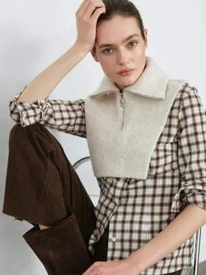 Вязаная манишка с шерстью, арт. 2650