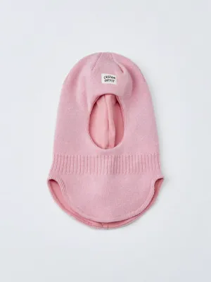 Шапка-шлем из смесовой шерсти для девочек, арт. 2654