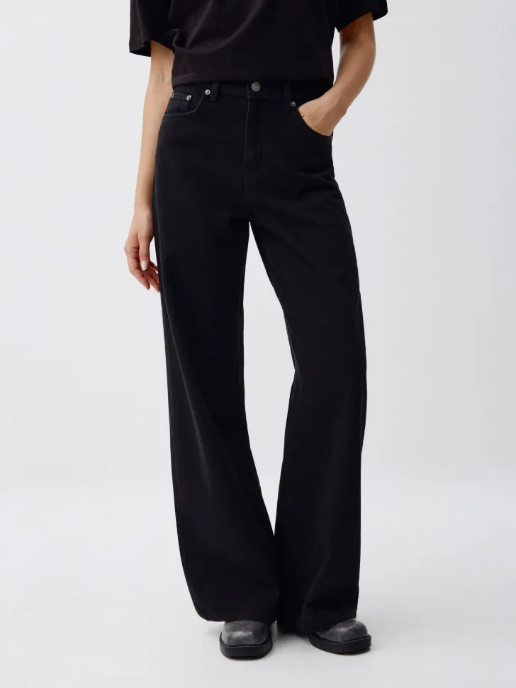 Джинсы WIDE LEG, черный, арт. 2655