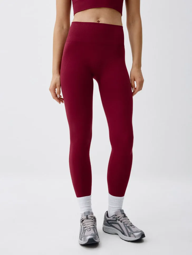 Спортивные леггинсы, бордовый, арт. 2657